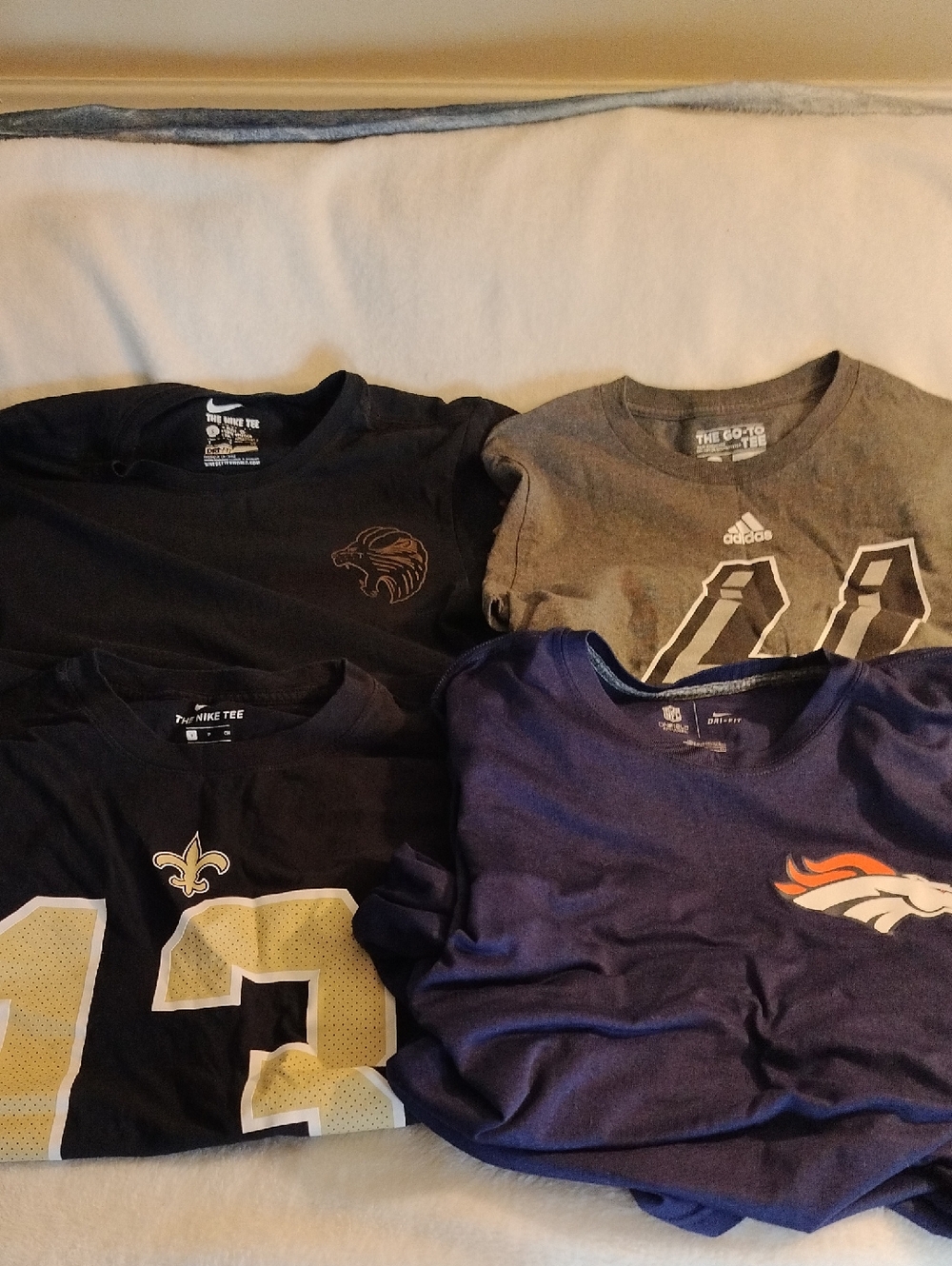 Nike LeBron Saints Thomas Broncos LS Adidas Spurs Shirt Bundle Men's Small Read